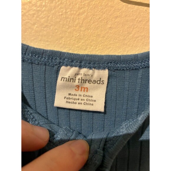 NWOT Mini Threads Blue Romper - 3M - Picture 3 of 3